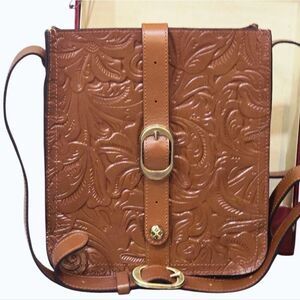 Patricia Nash Venezia Tooled Leather Crossbody Bag- Florence